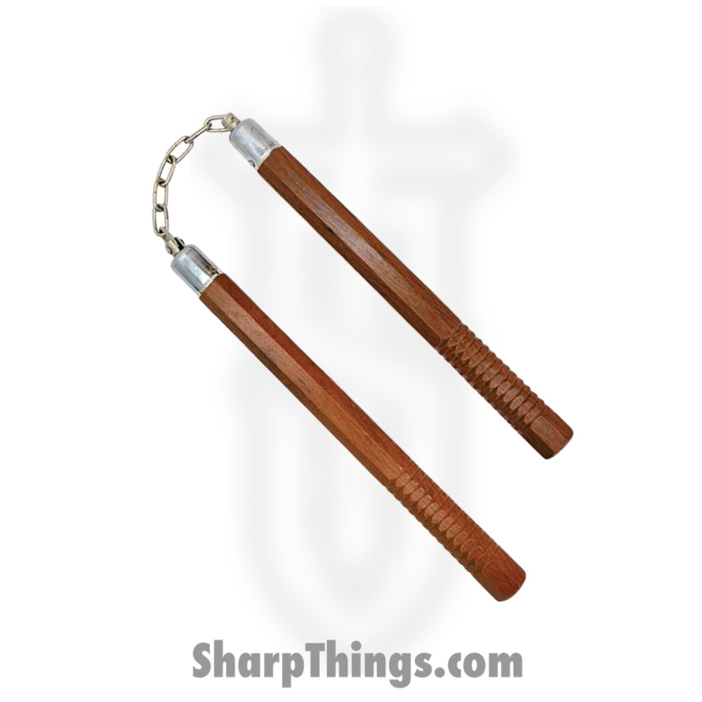 1003-C_1 VOC - 1003-C - 14" Nunchucks - Wood - Brown - Image 1