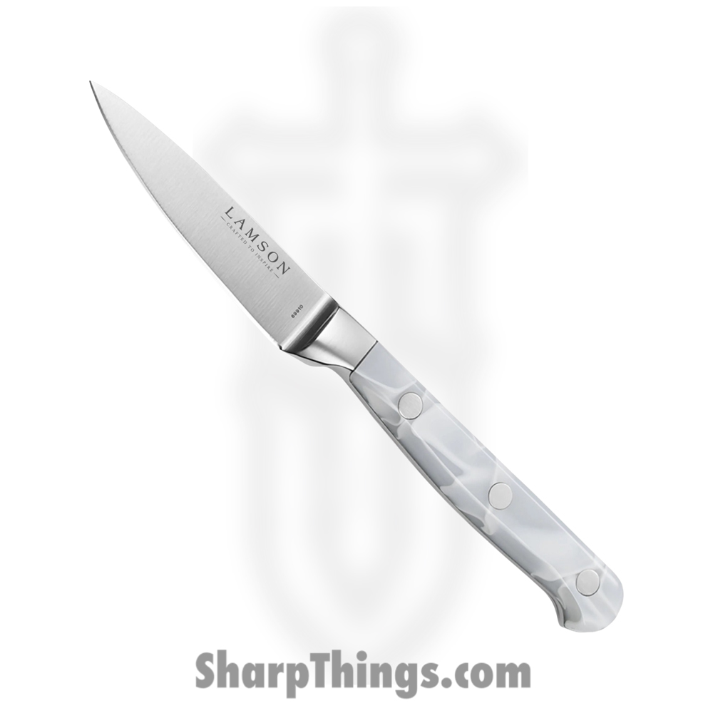 69910_1 Lamson - 69910 - 3.5" Premier Forged Spear Tip Paring Knife - 4116 Polished - Acrylic - Ice - Image 1