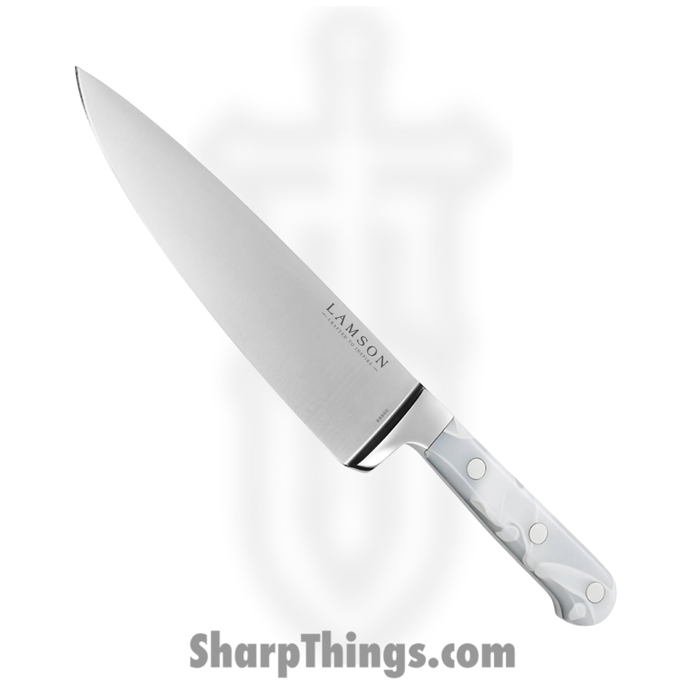 69950_1 Lamson - 69950 - 8" Premier Forged Chef Knife - 4116 Polished - Acrylic - Ice - Image 1
