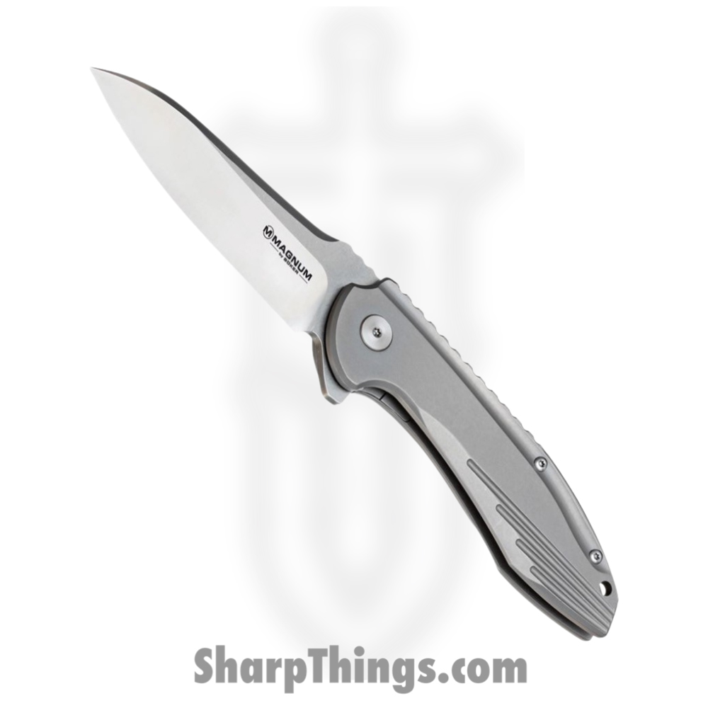 BOM01RY975_1 Boker Magnum - BOM01RY975 - Quantum - Folding Knife - 440A Satin Extended Tang - Stainless Steel - Gray - Image 1