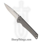 Bastion - BSTN10 - Partizan - Folding Knife - D2 Stonewash Drop Point - Titanium - Gray