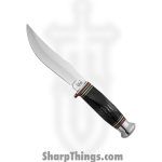 Case Cutlery - CA17915 - Hunter - Fixed Blade Knife - Tru-Sharp Surgical Stainless Steel Mirror Polished Skinner - Buffalo Horn with Fiber Spacers - Black