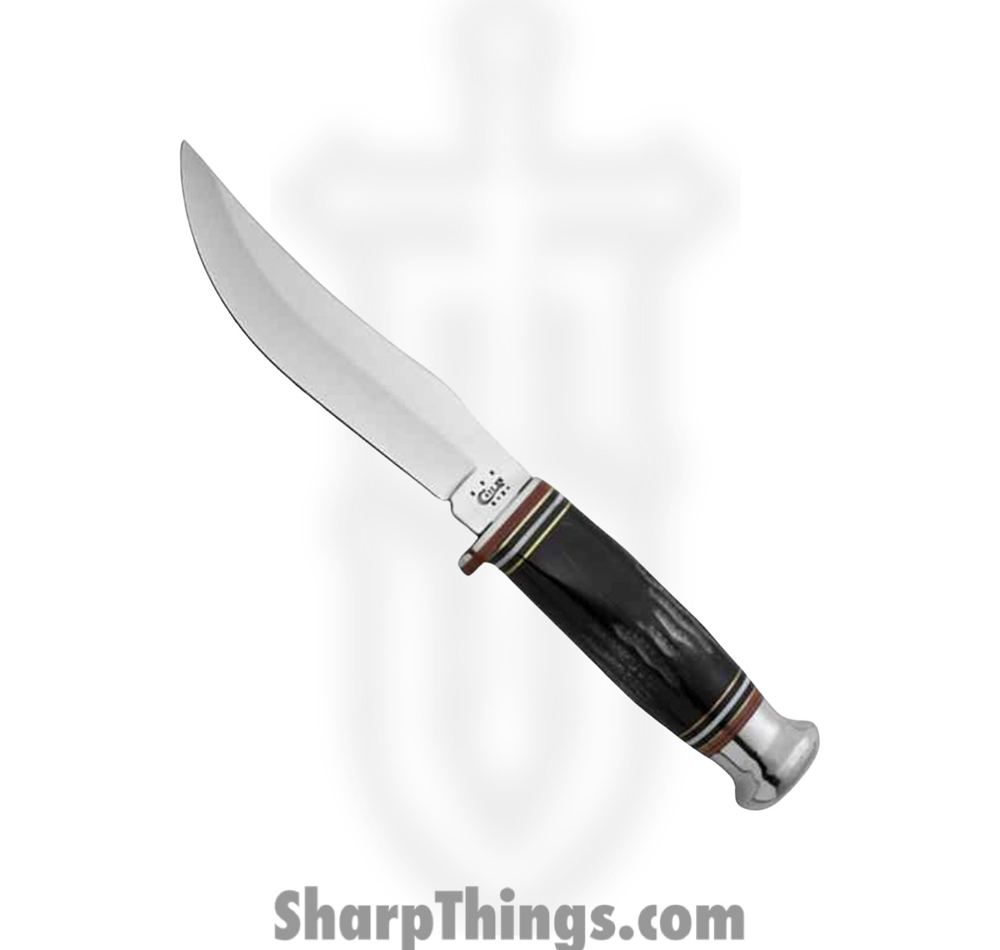 CA17915_1 Case Cutlery - CA17915 - Hunter - Fixed Blade Knife - Tru-Sharp Surgical Stainless Steel Mirror Polished Skinner - Buffalo Horn with Fiber Spacers - Black - Image 1