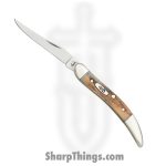 Case Cutlery - CA5532 - Small Toothpick - Folding Knife - Tru-Sharp Surgical Stainless Steel Mirror Polished Clip Point - Stag - Brown
