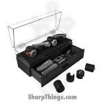 Holme & Hadfield - CDP-BK-855-1 - The Combo Deck Pro - Knife and Watch Showcase - Wood and Acrylic - Black