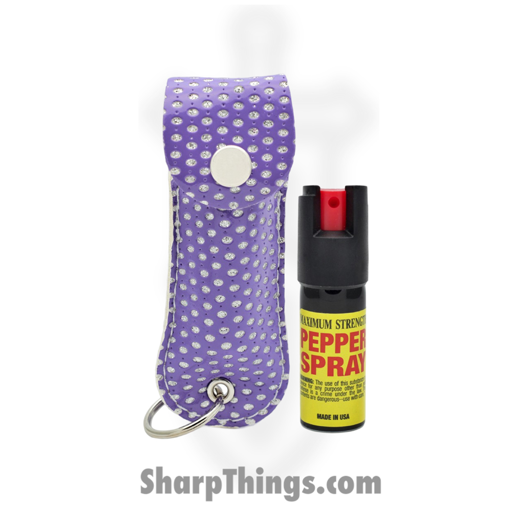 CH-31PRB_1 Cheetah - CH-31PRB - 1/2oz. Pepper Spray - Purple Bling - Image 1