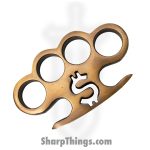 VOC - CI-200-DOL-BA - Dollar Sign Brass Knuckle - Solid Brass - Natural