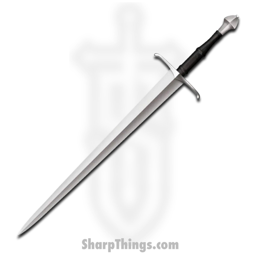 CS88HS_1 Cold Steel - CS88HS - Competition Cutting Sword - Fixed Blade Knife - 1055 Carbon Polished - Leather Wrapped Wood - Black - Image 1