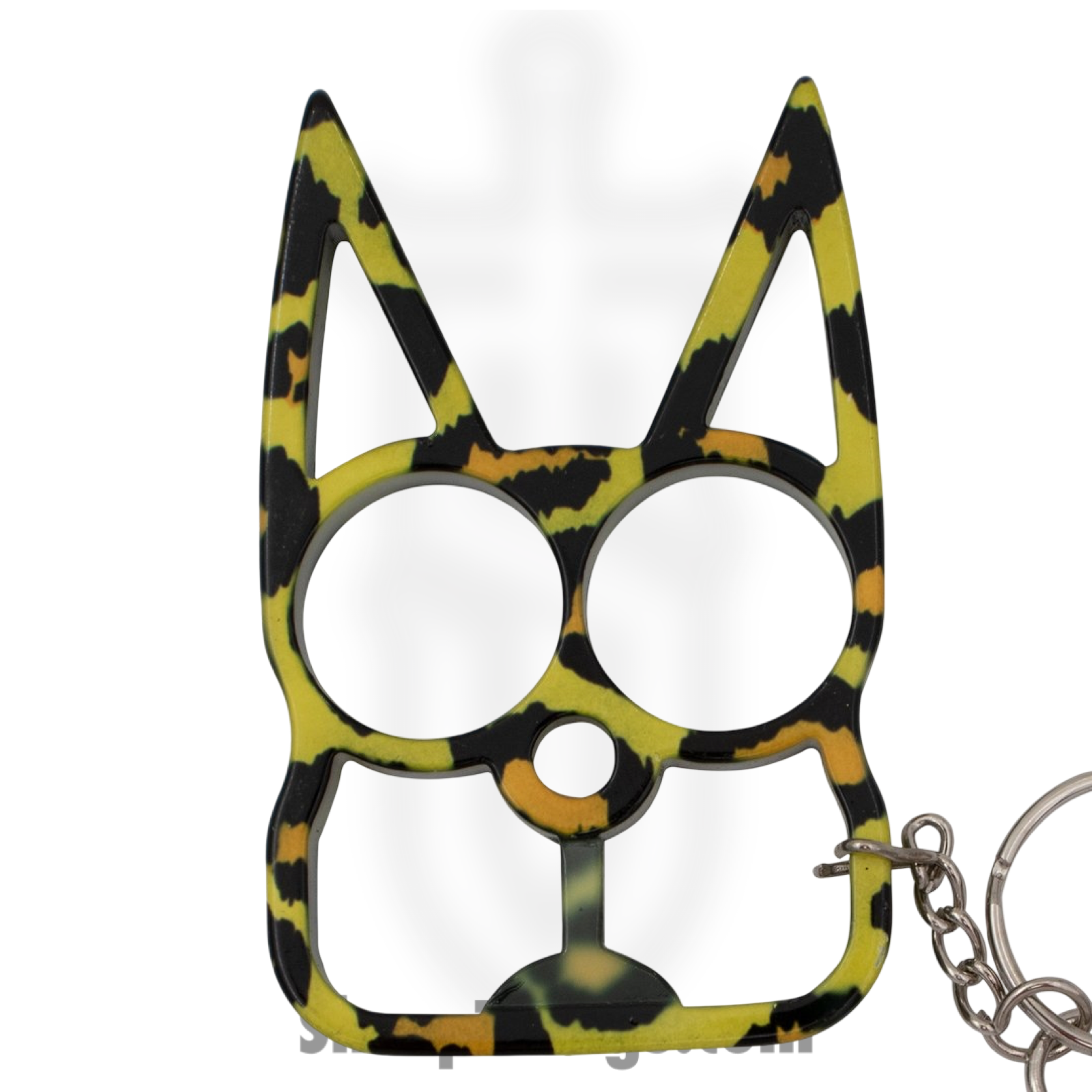 CT-009-LEP_1 VOC - CT009Lep - Cat Keychain Knuckle Weight - Metal - Leopard - Image 1