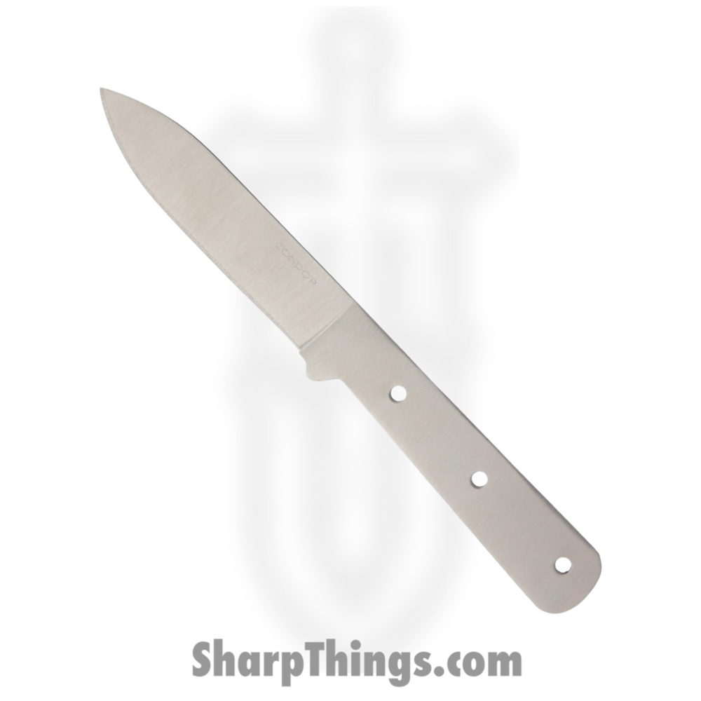 CTKB24745HC_1 Condor Tool & Knife - CTKB24745HC - Kephart Blade Blank - Fixed Blade Knife - 1075HC Polished Full Tang - Carbon Steel - Silver - Image 1