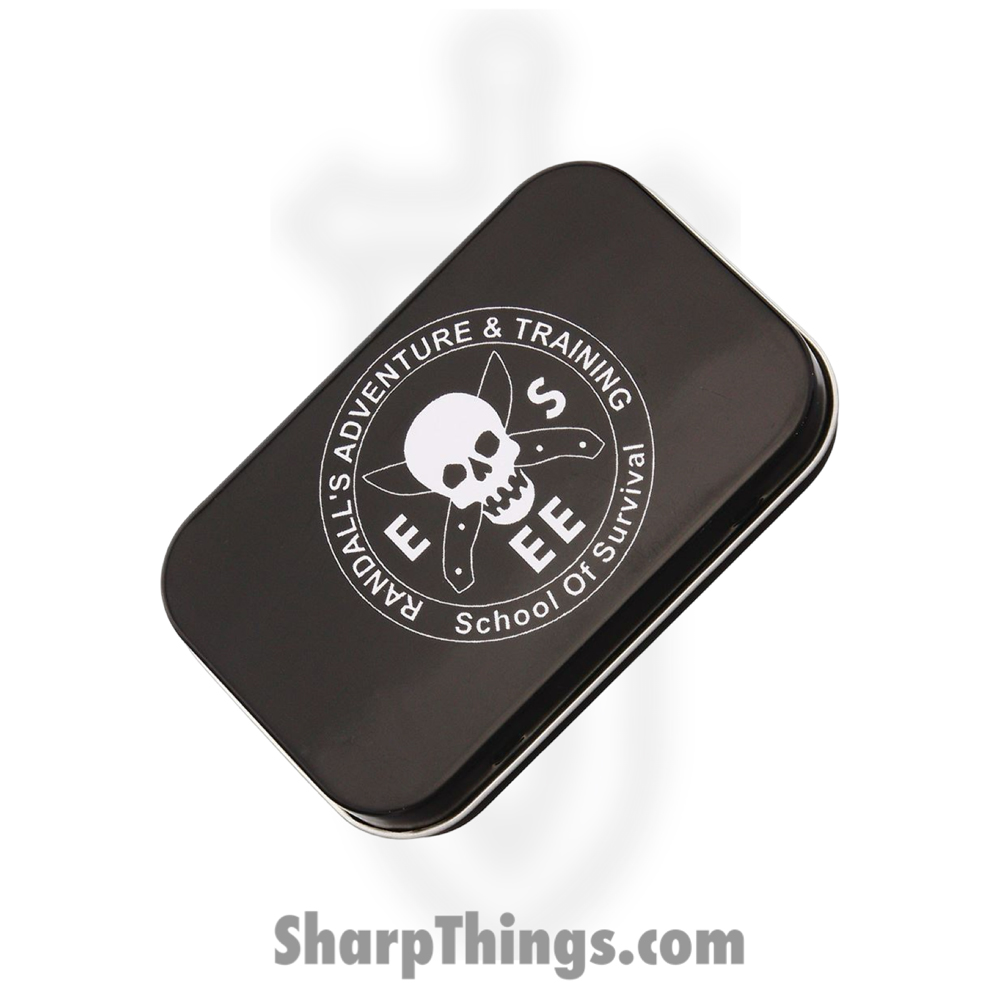 ES2284_1 ESEE - ES2284 - Pocket Survival Kit Tin - Black with Skulls - Image 1
