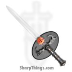 VOC - FB185 - Sword of Omens - Fixed Blade Knife - Stainless Satin Dagger - Stainless Steel - False Edge Replica