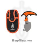 Gerber - G2744 - Vital Skin & Gut - Fixed Blade Knife - Stainless Bead Blast Guthook - Synthetic - Orange Black