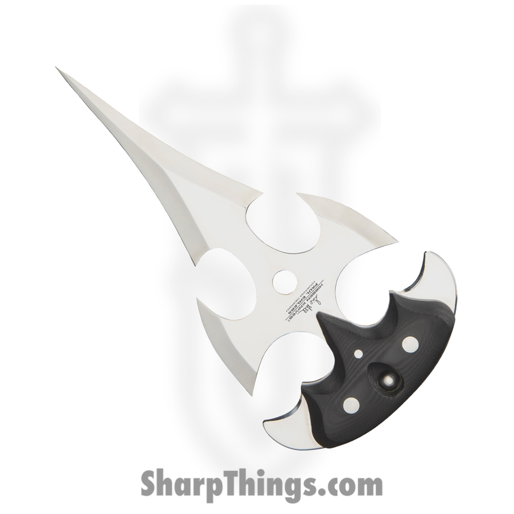 GH5087_1 Gil Hibben - GH5087 - Gremlin Push Dagger - Fixed Blade Knife - 5Cr15MoV Satin Dagger - Linen Micarta - Black - Image 1