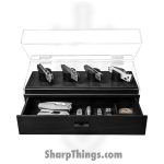 Holme & Hadfield - KDP-BK-824-1 - The Knife Deck Pro - Knife Showcase - Wood and Acrylic - Black
