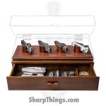 Holme & Hadfield - KDP-WT-817-1 - The Knife Deck Pro - Knife Showcase - Wood and Acrylic - Walnut