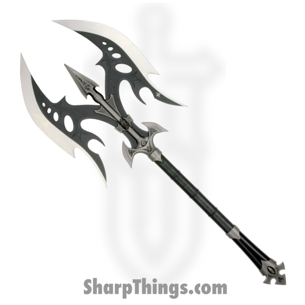 KR22B_1 Kit Rae - KR22B - Legion Battle Axe - Fixed Blade Knife - Stainless - Leather - Black - Image 1