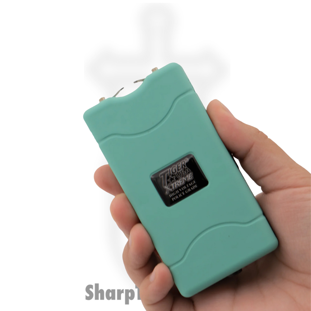 LB-800-TL-TUSA_1 Tiger USA - LB-800-TL-TUSA - Xtreme 96 Mill Rechargeable Stun Gun and Flash Light - Teal - Image 1