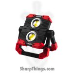 Nebo - NEB-WLT-0015 - Omni 2K Directional Rechargeable Work Light - Rubber Coated - Black Red
