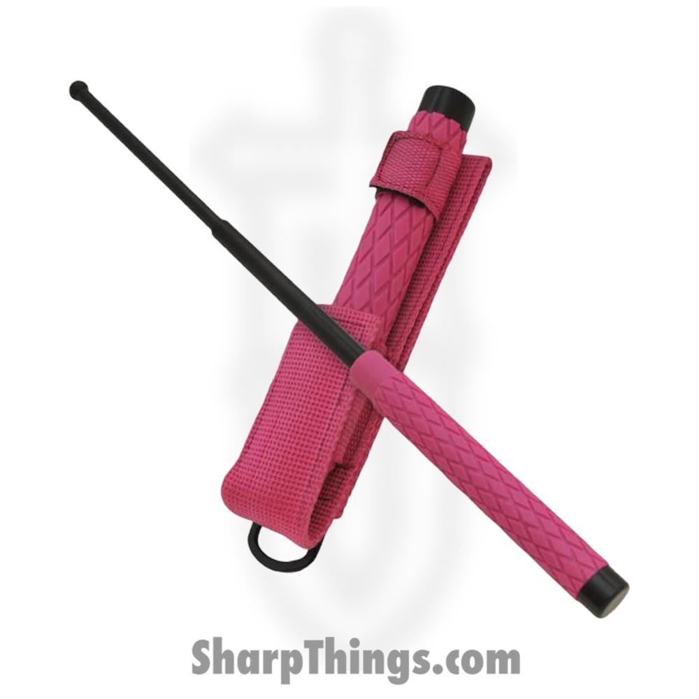 NS16PK_1 VOC - NS16PK - Collapsible Baton - 16 Inch - Pink and Black - Image 1