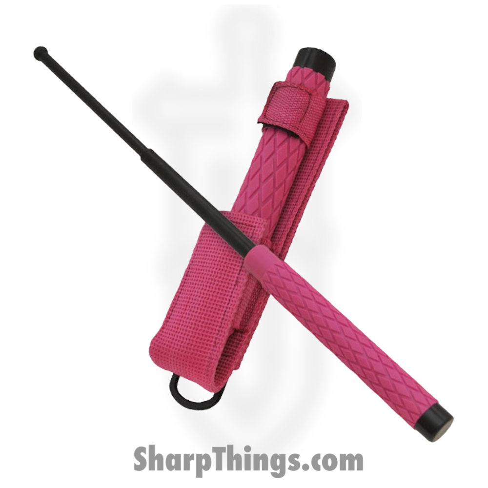 NS26PK_1 VOC - NS26PK - 26 inch Collapsible Baton - Rubberized Steel - Pink Black - Image 1