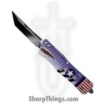 VOC - OTF119 - Large Knife - OTF Auto - 440 SS Two Tone Tanto - Aluminum - Multi