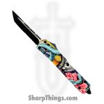 VOC - OTF407 - Samurai - OTF Auto - 440 SS Two Tone Tanto - Aluminum - Multi