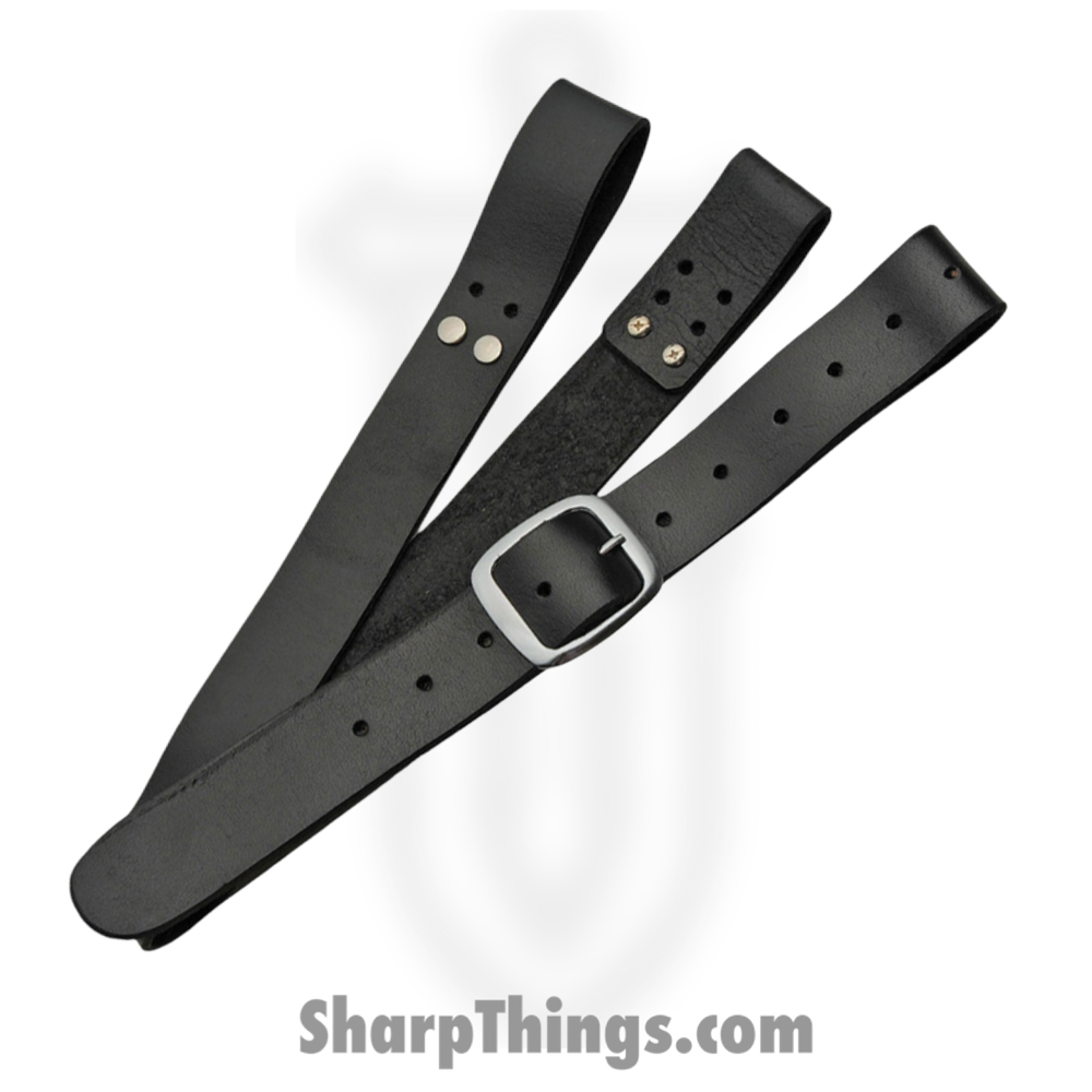 PA4413BK_1 VOC - PA4413BK - Pakistan Sword Belt - Black Leather - Image 1