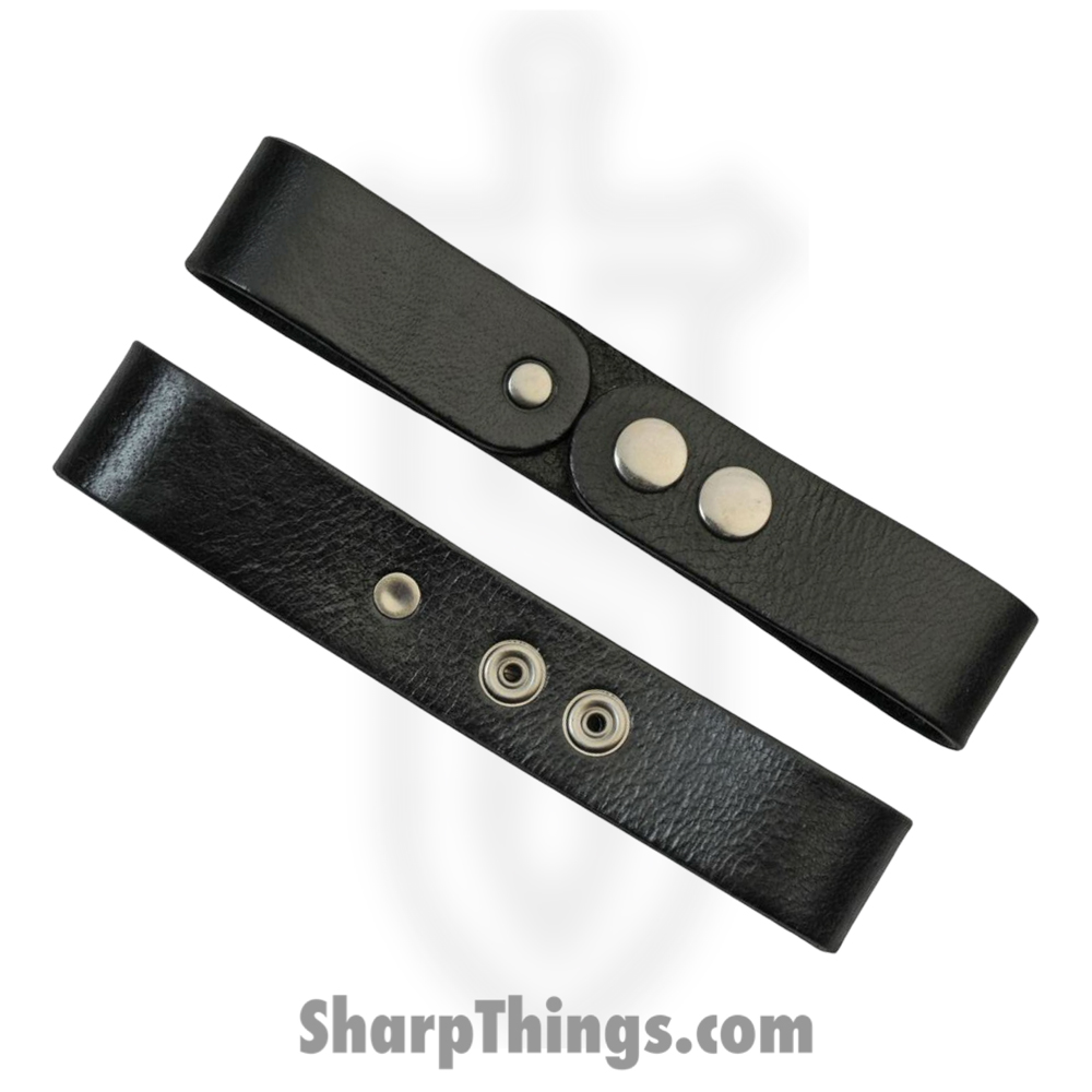 PA6614BK_1 VOC - PA6614BK - Frog Belt Sword Hanger - Black Leather - Image 1