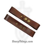 VOC - PA6614BR - Frog Belt Sword Hanger - Brown Leather