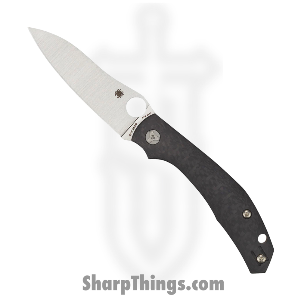 SC241CFP_1 Spyderco - SC241CFP - Kapara - Folding Knife - S30V Satin Drop Point - Carbon Fiber - Black - Image 1
