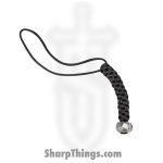 Spyderco - SCBEAD2LY - Lanyard With Bead - Pewter Bead - Black