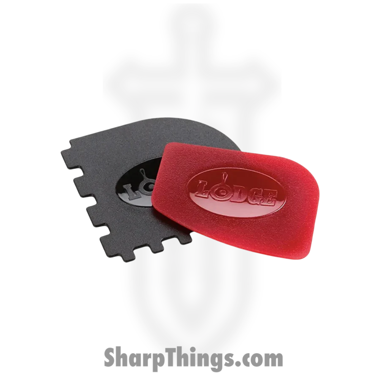 SCRAPERCOMBO_1 Lodge - SCRAPERCOMBO - Combo Pan Scraper Set of 2 - Red and Black - Image 1