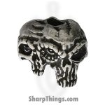 Schmuckatelli Co - SMUKGTP - Gemini Twins Skull Bead - Pewter - Silver
