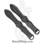 Tops - TPNUK02 - NUK 2 Piece Set - Fixed Blade Knife - Poly-Resin - Black