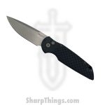 ProTech - TR-3 X1 SW - Tactical Response 3 - Automatic Knife - 154CM Stonewash Drop Point - T6-6061 Aluminum Fish Scale - Black