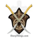 United Cutlery - UC1372 - Fighting Knives of Legolas - Fixed Blade Knife - Stainless Steel Sword - Yellow