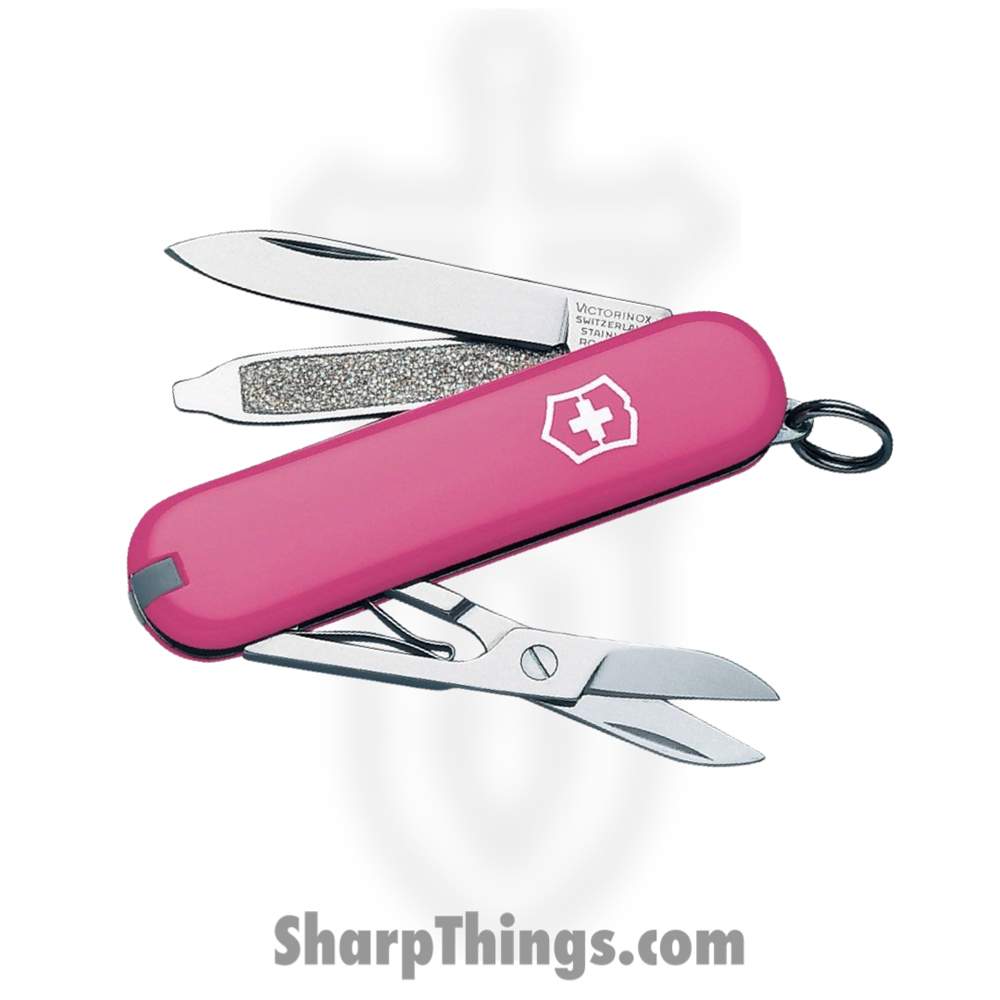 VN0622351X5_1 Victorinox - VN0622351X5 - Swiss Army Classic SD 7 Function Multi-Tool - Folding Knife - Stainless Polished - ABS - Pink - Image 1