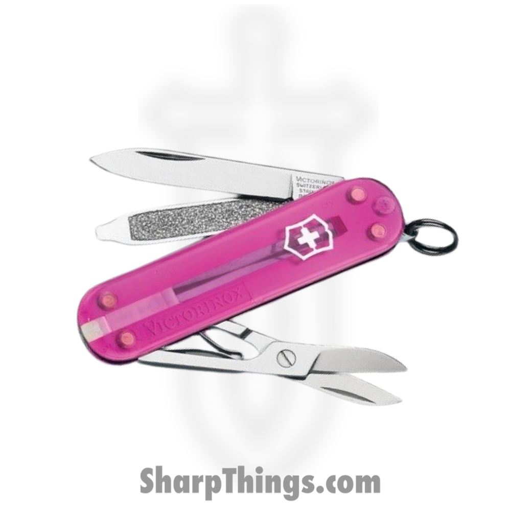 VN06223T5RX5_1 Victorinox - VN06223T5RX5 - Swiss Army Classic SD 7 Function Multi-Tool - Folding Knife - Stainless Polished - ABS - Pink - Image 1