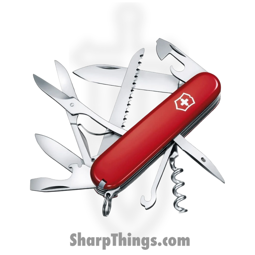 VN13713X6_1 Victorinox - VN13713X6 - Huntsman - Folding Knife - Stainless Polished Multi Tool - ABS Celidor - Red - Image 1