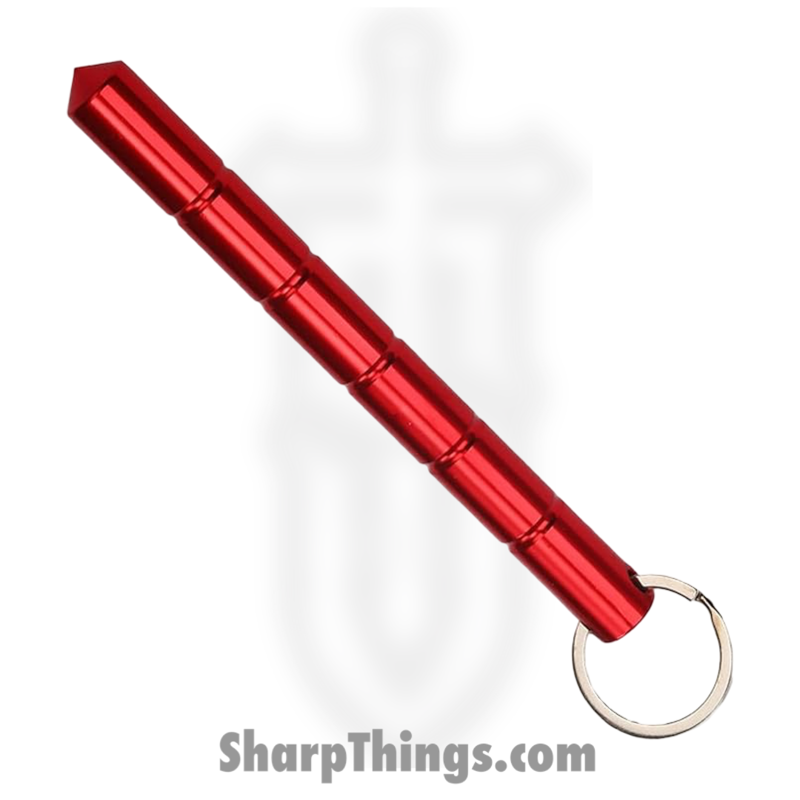 p15940rd_1 VOC - p15940rd - Defense Keychain Kubotan - Aluminum - Red - Image 1