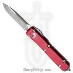 Microtech - 121-10APMR - Ultratech - OTF Auto - Apocalyptic Drop Point - 6061-T6 Aluminum - Merlot