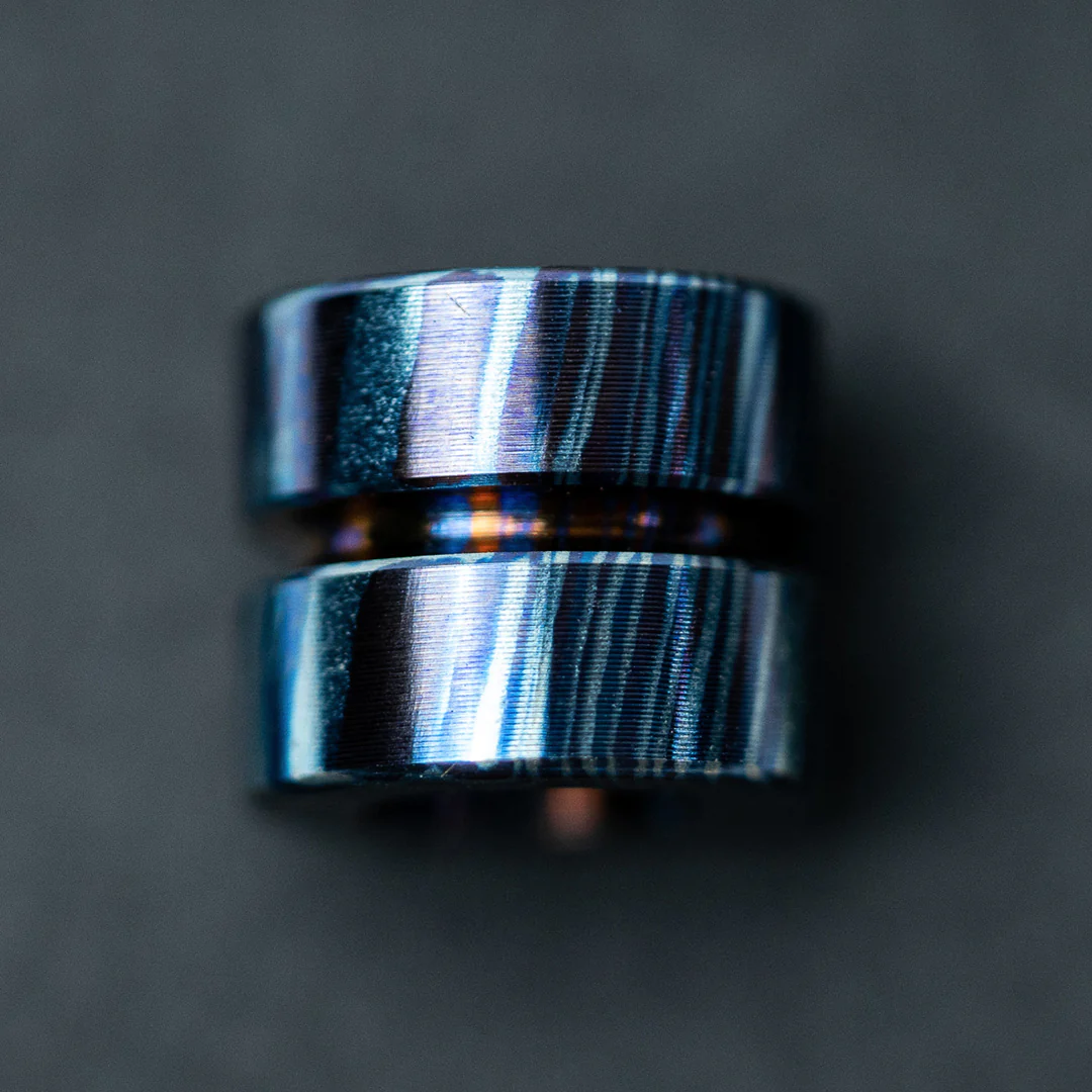2006-TD-13_1.webp Tactile Knife Co. - 2006-TD-13 - Lanyard Bead - Titanium Damascus - Image 1