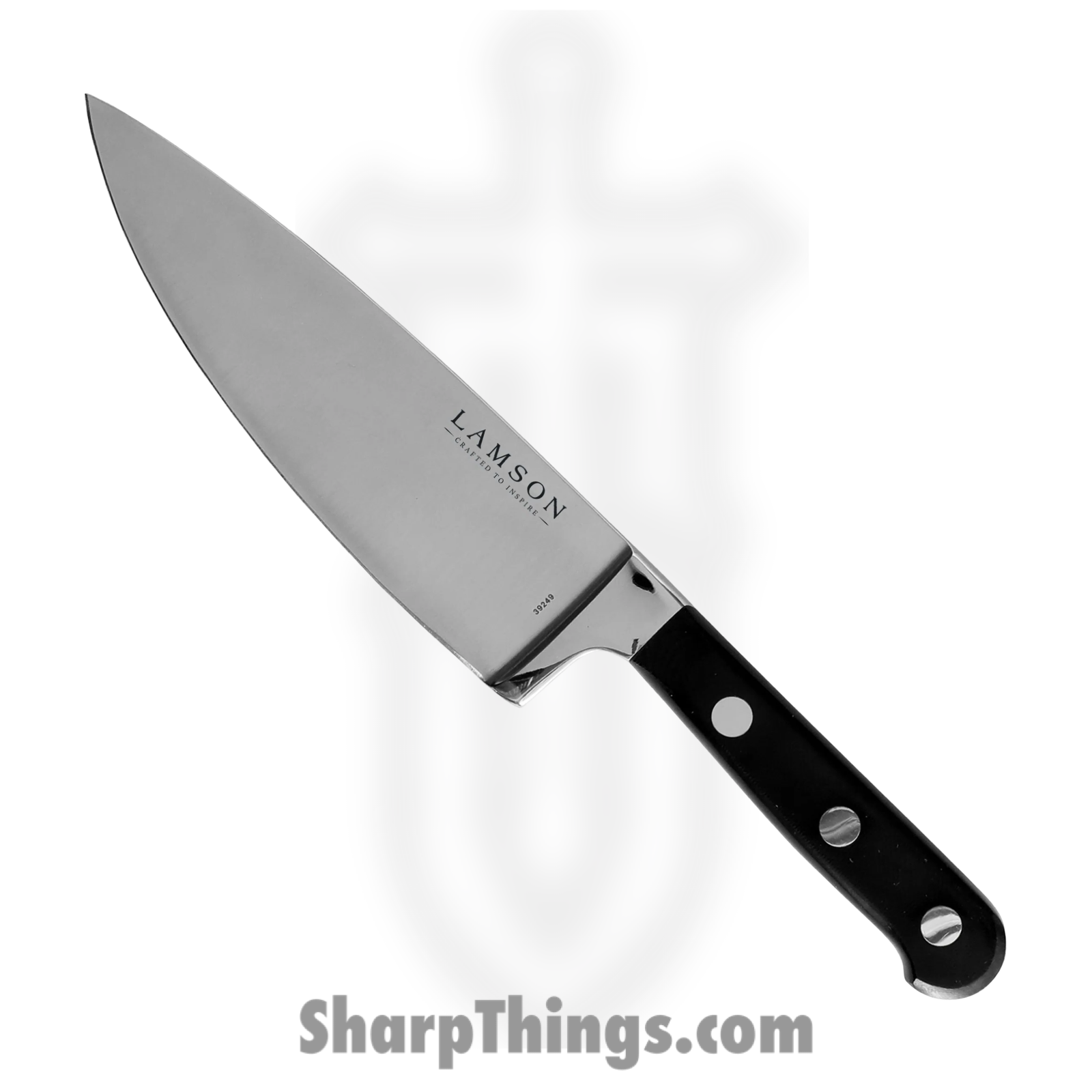 39249_1.png Lamson - 39249 - Premier 6" Forged Chef's Knife - 4116 SS Polished - G10 - Midnight Black - Image 1