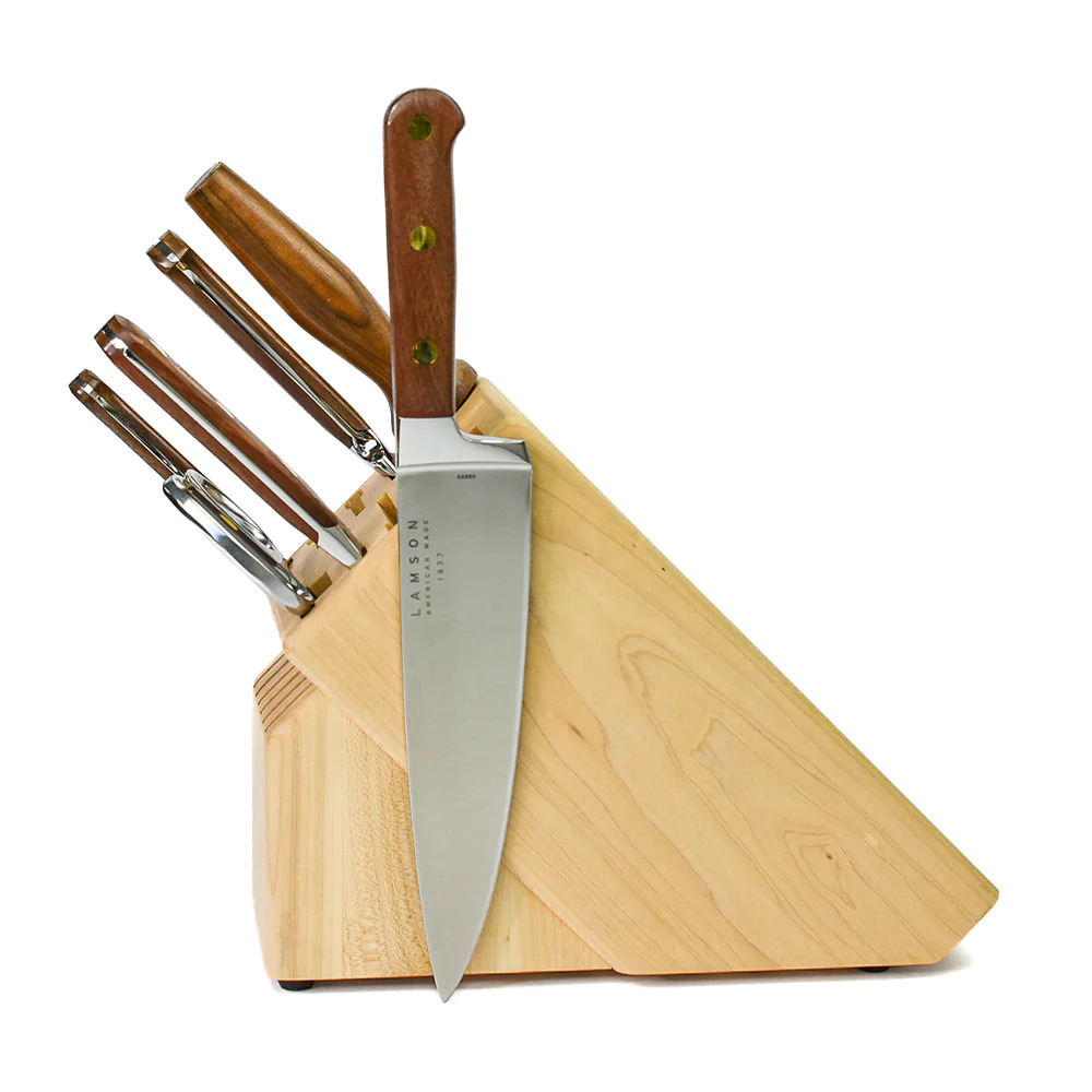 39883_1.jpg Lamson - 39883 - 7 Piece Premier Forged Knife Light Maple Block Set - Walnut - Image 1