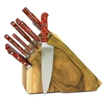 Lamson - 59995 - 20 Piece Premiere Forged Knife Natural Walnut Block Set- Serrated - Fire