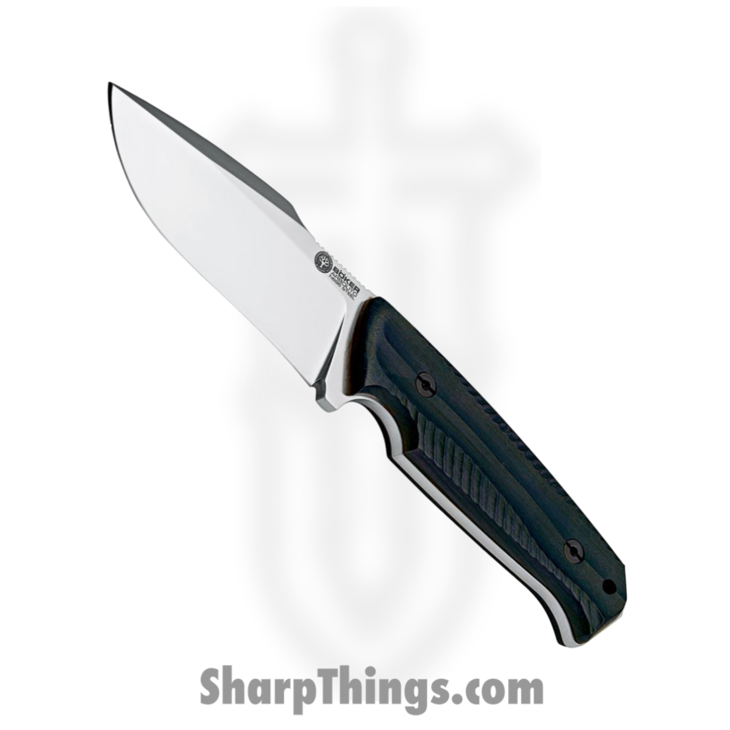 BO02BA402_1.png Boker - BO02BA402 - Bison - Fixed Blade Knife - Bohler N695 Satin Full Tang - G10 - Black - Image 1