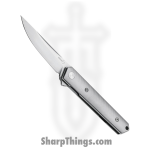 Boker Plus - BOP01BO267 - Kwaiken Mini Titan - Folding Knife - D2 Satin Extended Tang - Titanium - Gray
