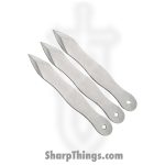Rite Edge - CN21116103 - 3 Piece Throwing Knife Set - Fixed Blade Knife - Stainless Steel Satin - Skeletonized - Gray