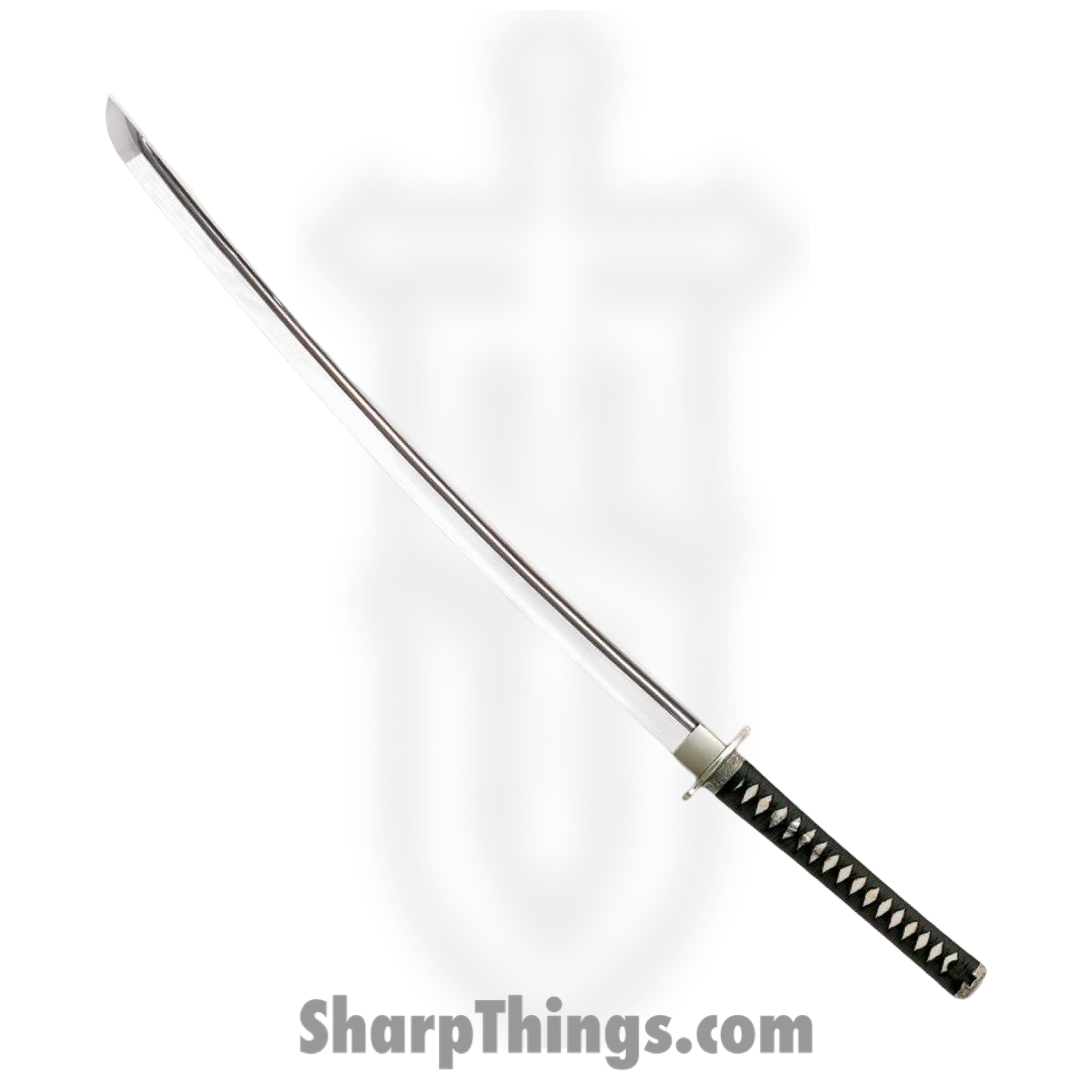 CS88K_1.png Cold Steel - CS88K - Emperor Katana Sword - Fixed Blade Knife - 1060 HC Polished Sword - Cord Wrapped Rayskin - Black - Image 1